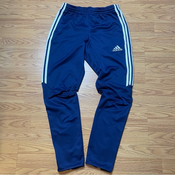 Adidas Men Navy Joggers with White Stripes - Picture 2 of 10
